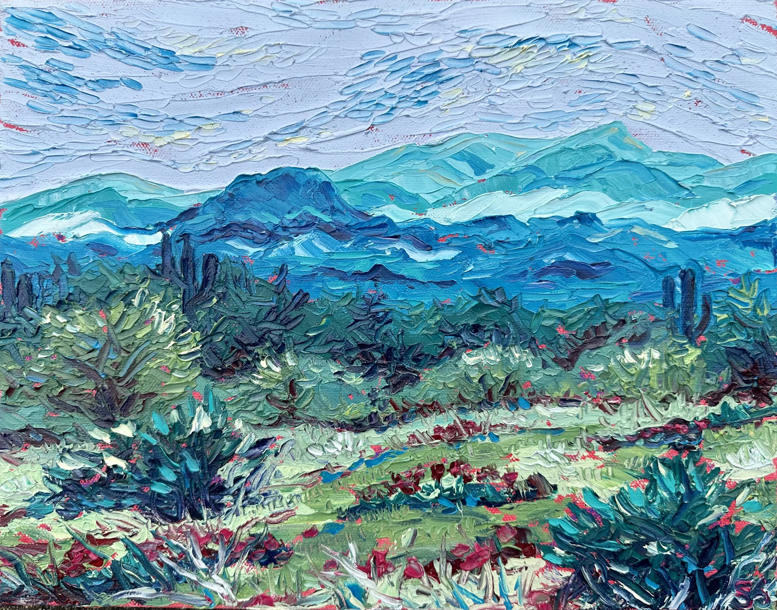 "Turquoise Land" 11x14- oil on canvas