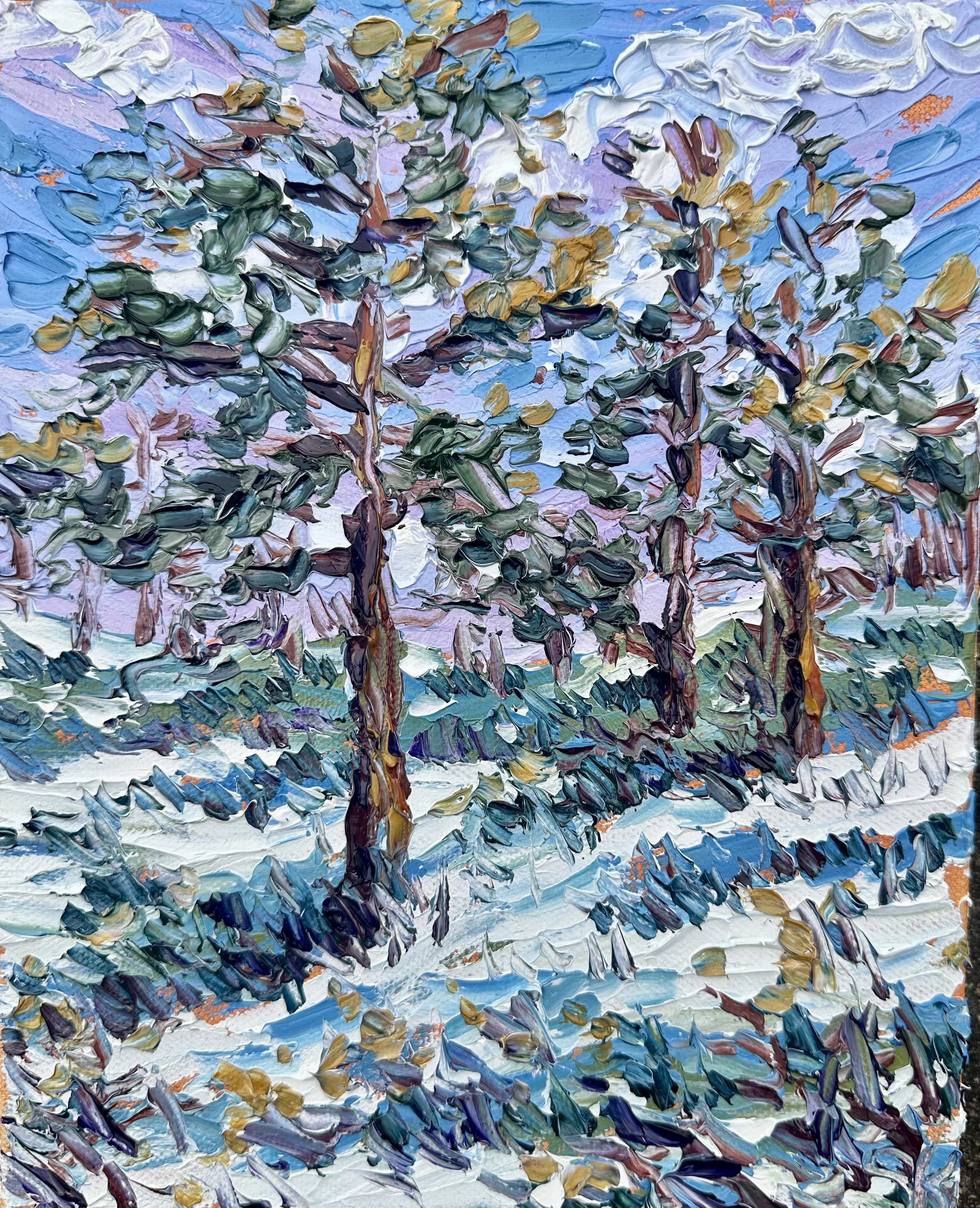 "First Snow" 8x10- oil on canvas