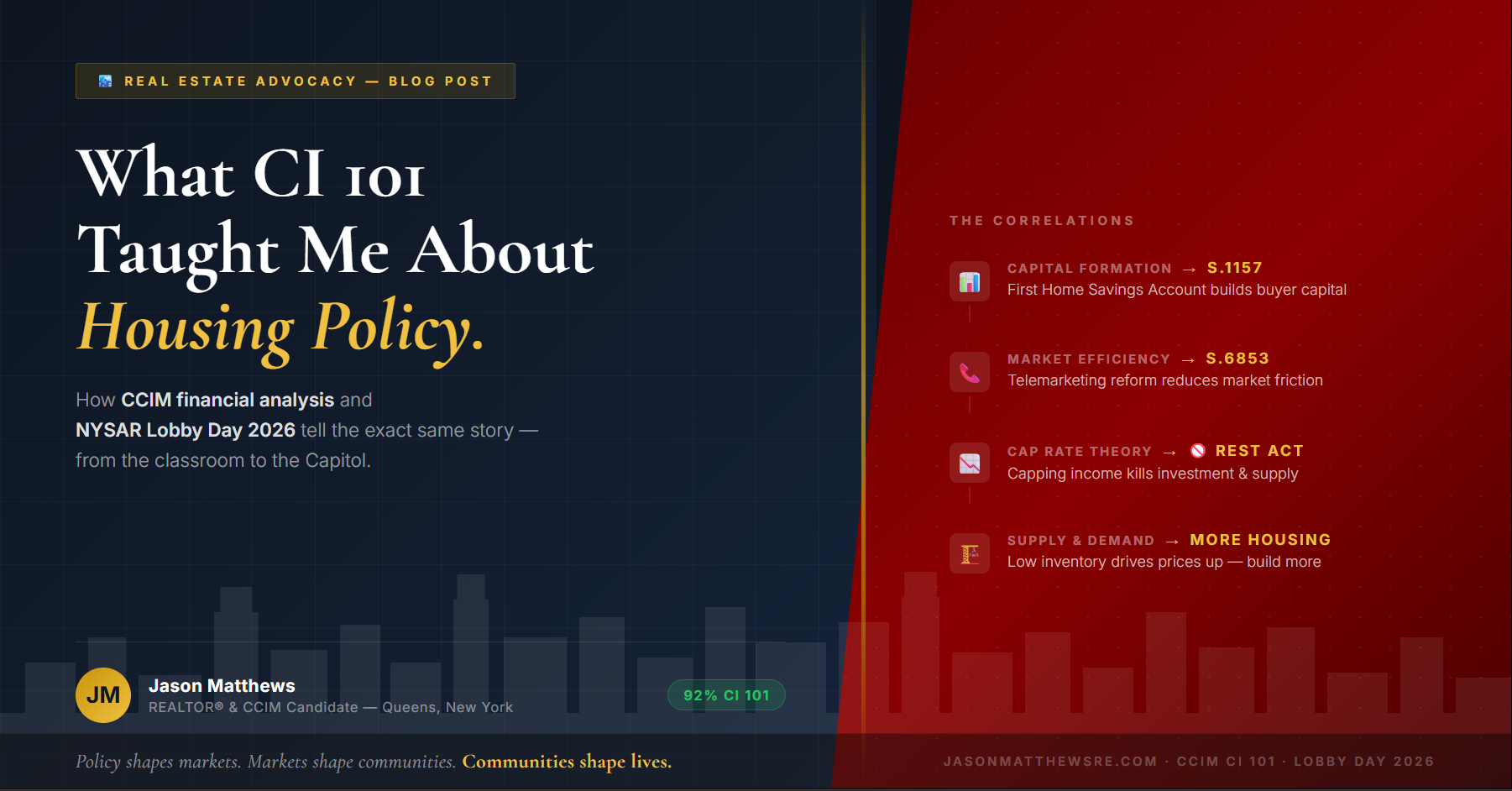 What My CCIM Studies Taught Me About Housing Policy