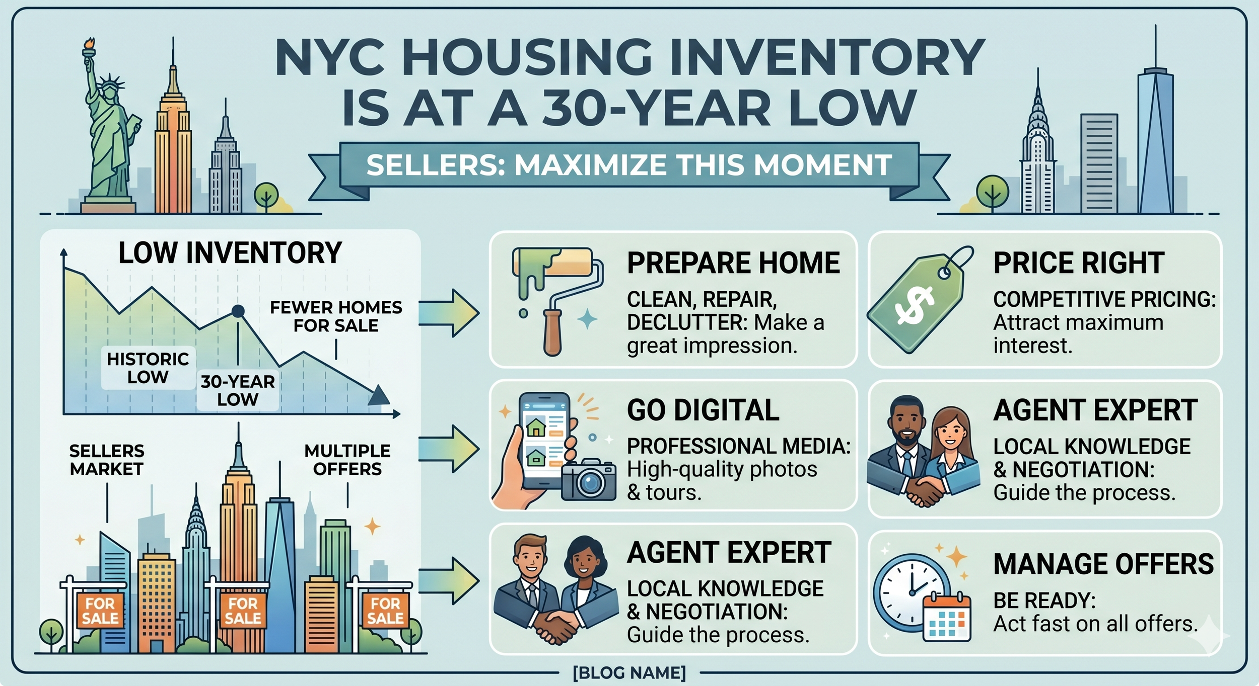 NYC Housing Inventory Is at a 30-Year Low — What Sellers Should Do Right Now