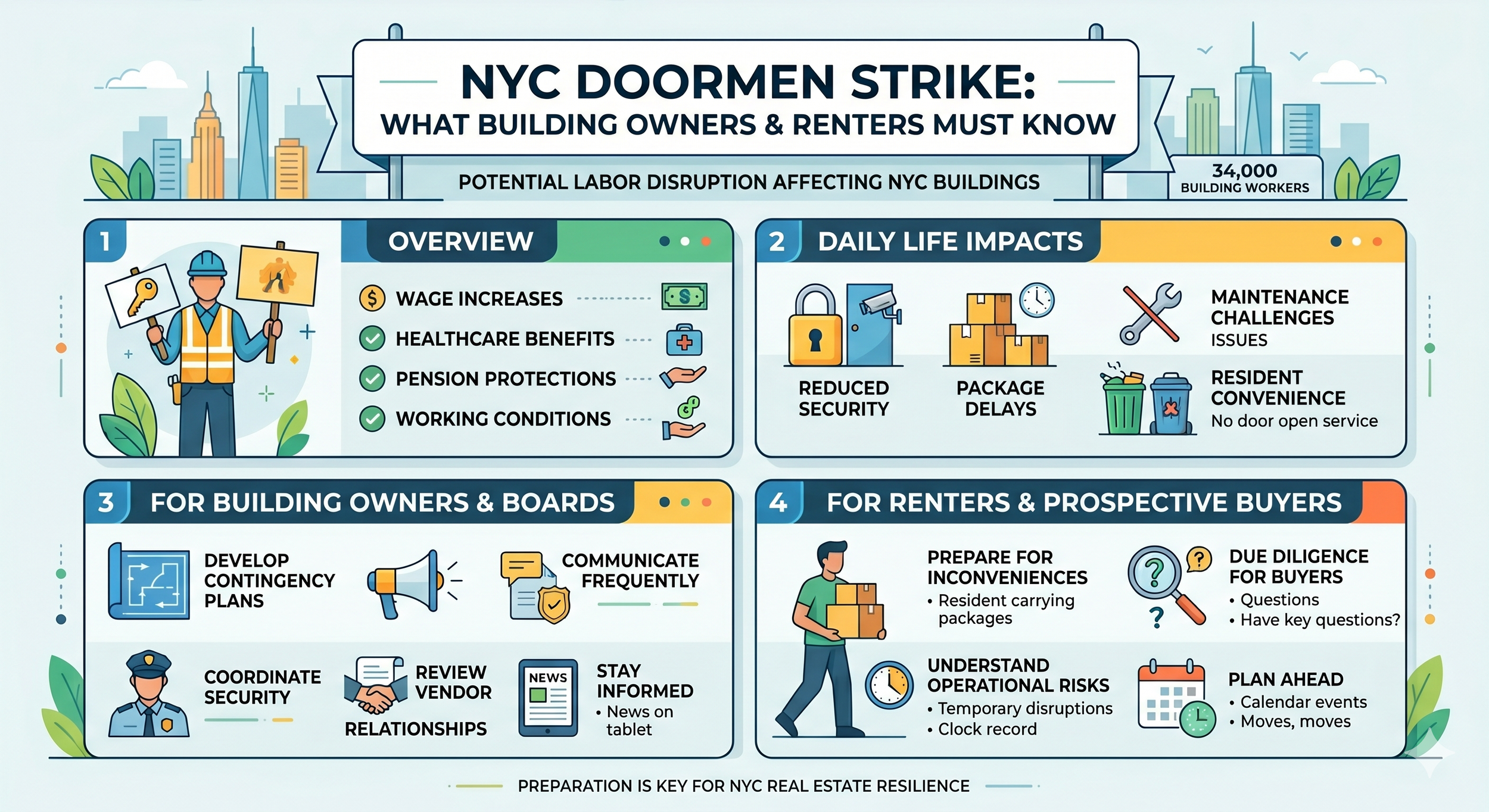 34,000 Doormen Could Strike — What Every NYC Building Owner and Renter Must Know