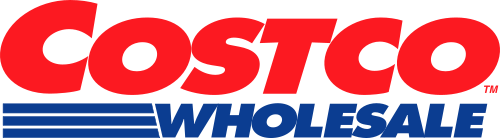 Costco Wholesale logo in red and blue.