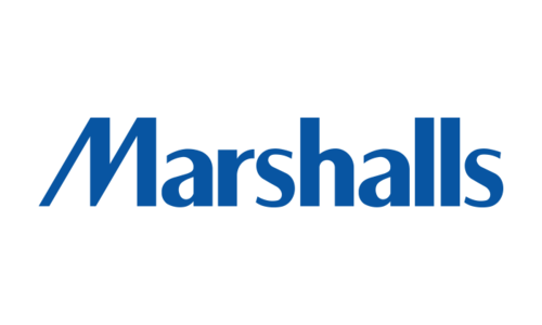 Marshalls store logo with black, white, and blue colors.