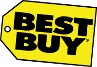Best Buy logo with yellow price tag design and black text