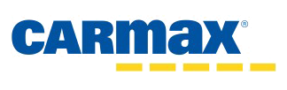 CarMax logo with blue text and yellow underline