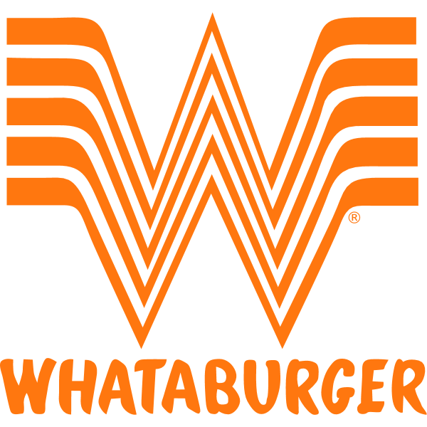 Logo of Whataburger with a stylized orange 'W' and the words 'WHATABURGER' underneath.