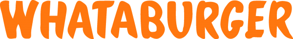 The word 'WHATABURGER' in bold orange letters on a white background.