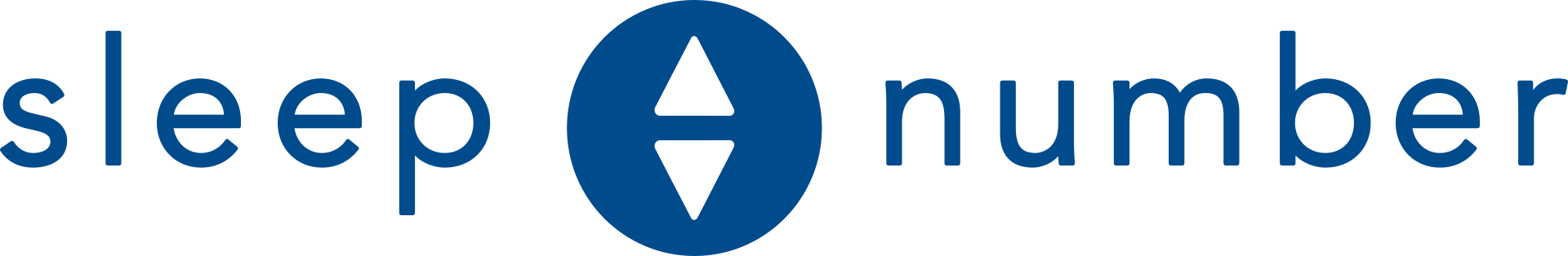 The image features the words "sleep" and "number" with a circle in between containing an upward and downward arrow, symbolizing adjustable sleep settings.