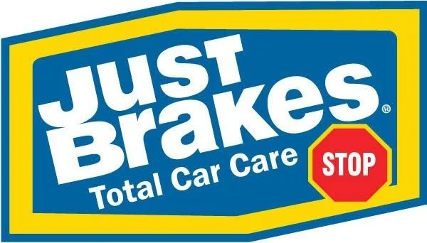 Just Brakes logo with a stop sign, promoting total car care services.