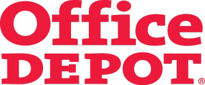 Office Depot logo in bold red text on a white background.