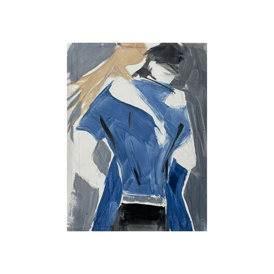 Policeman 2 (study), 2025, oil on paper — 7x10"