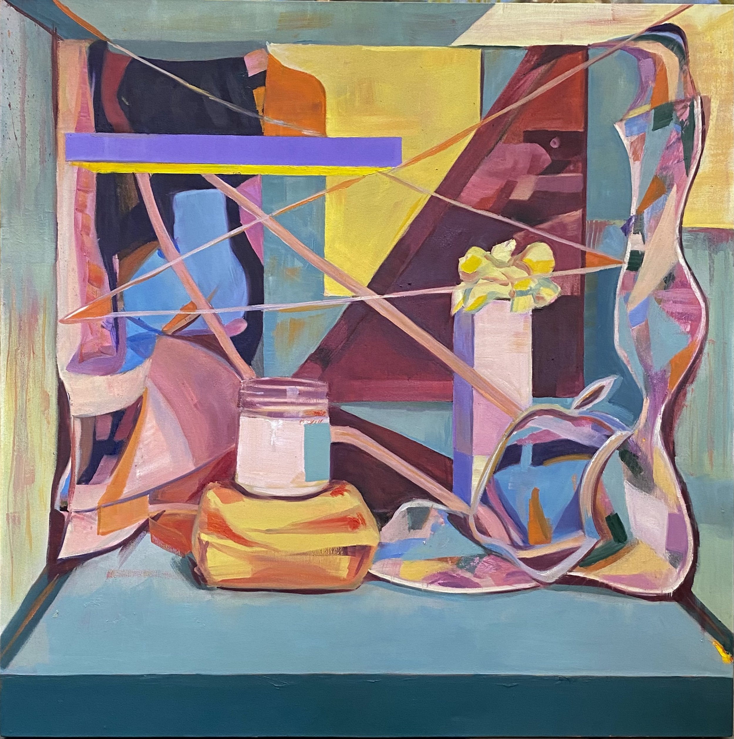 Still life 3, 2023, oil on canvas — 36x36"