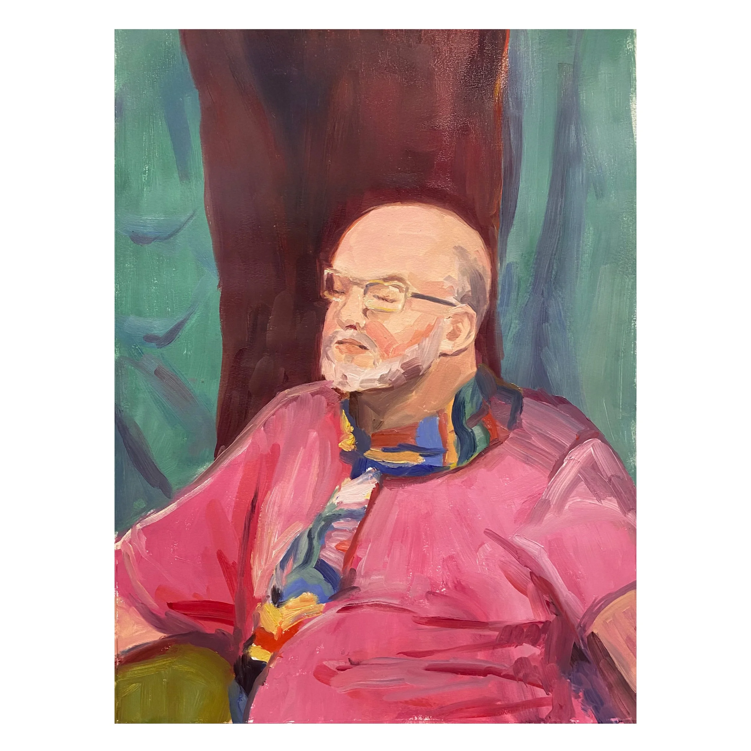 Portrait Study, 2023, oil on paper — 18x24". Private collection