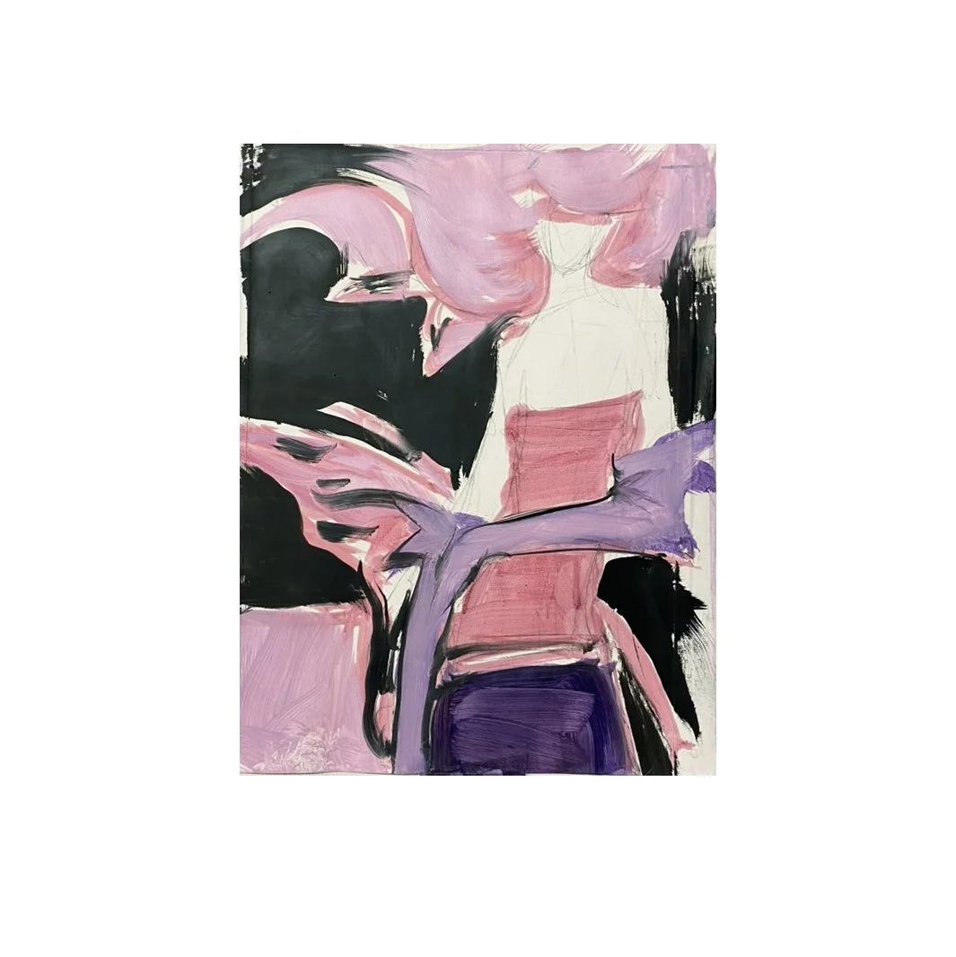 Purple Butterfly (study), 2025, oil on paper — 9x12"