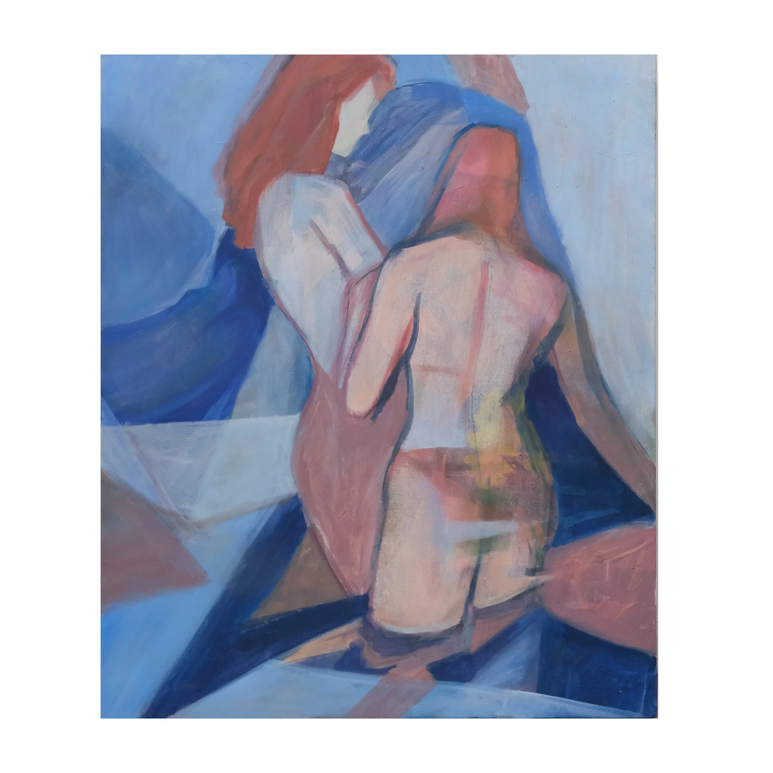 Women Bathers, 2024, oil and pastel on canvas — 30x36"