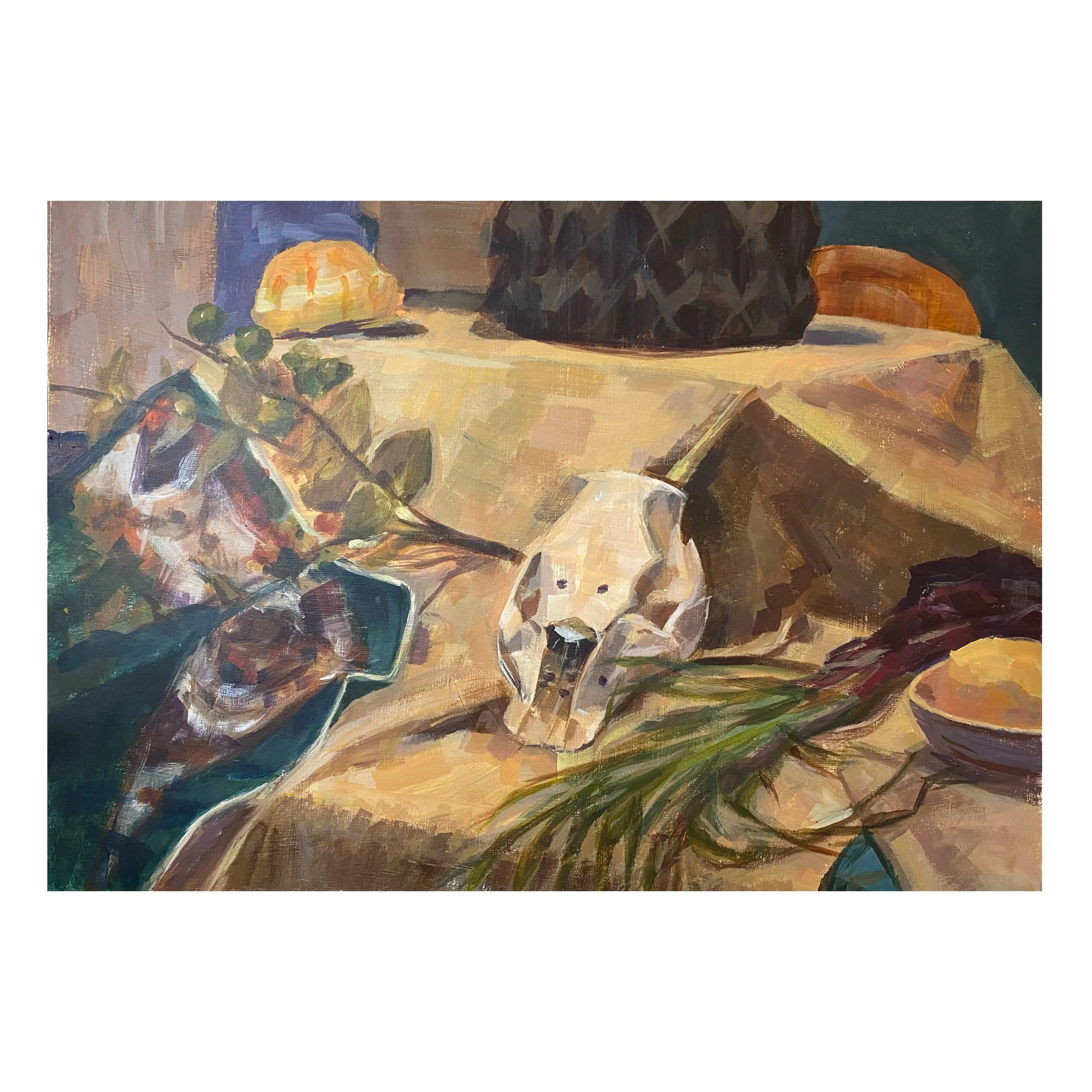 Still Life 2, 2023, acrylic on paper — 20x28"