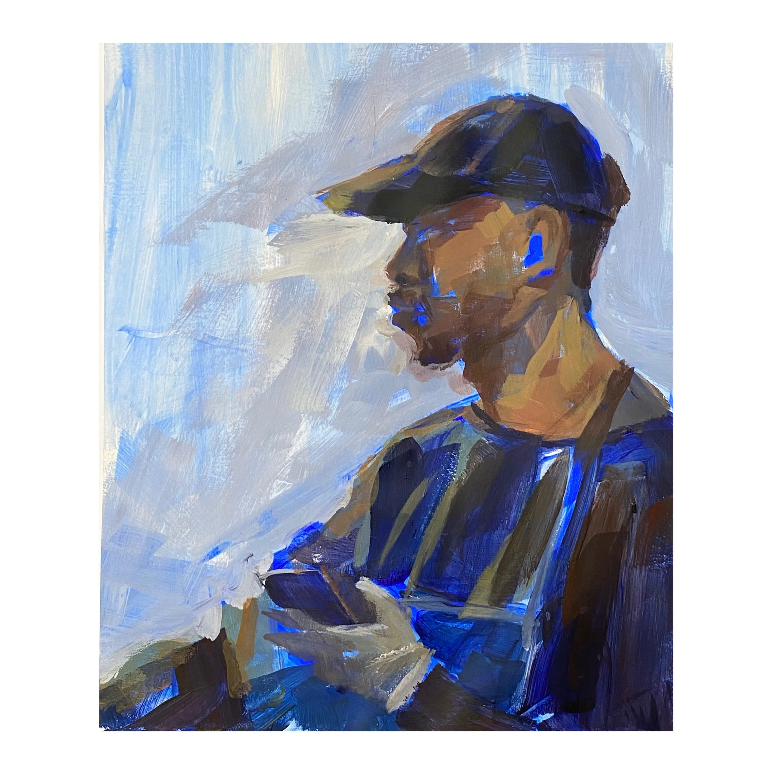 Khanh, 2024, acrylic on paper — 10x12"