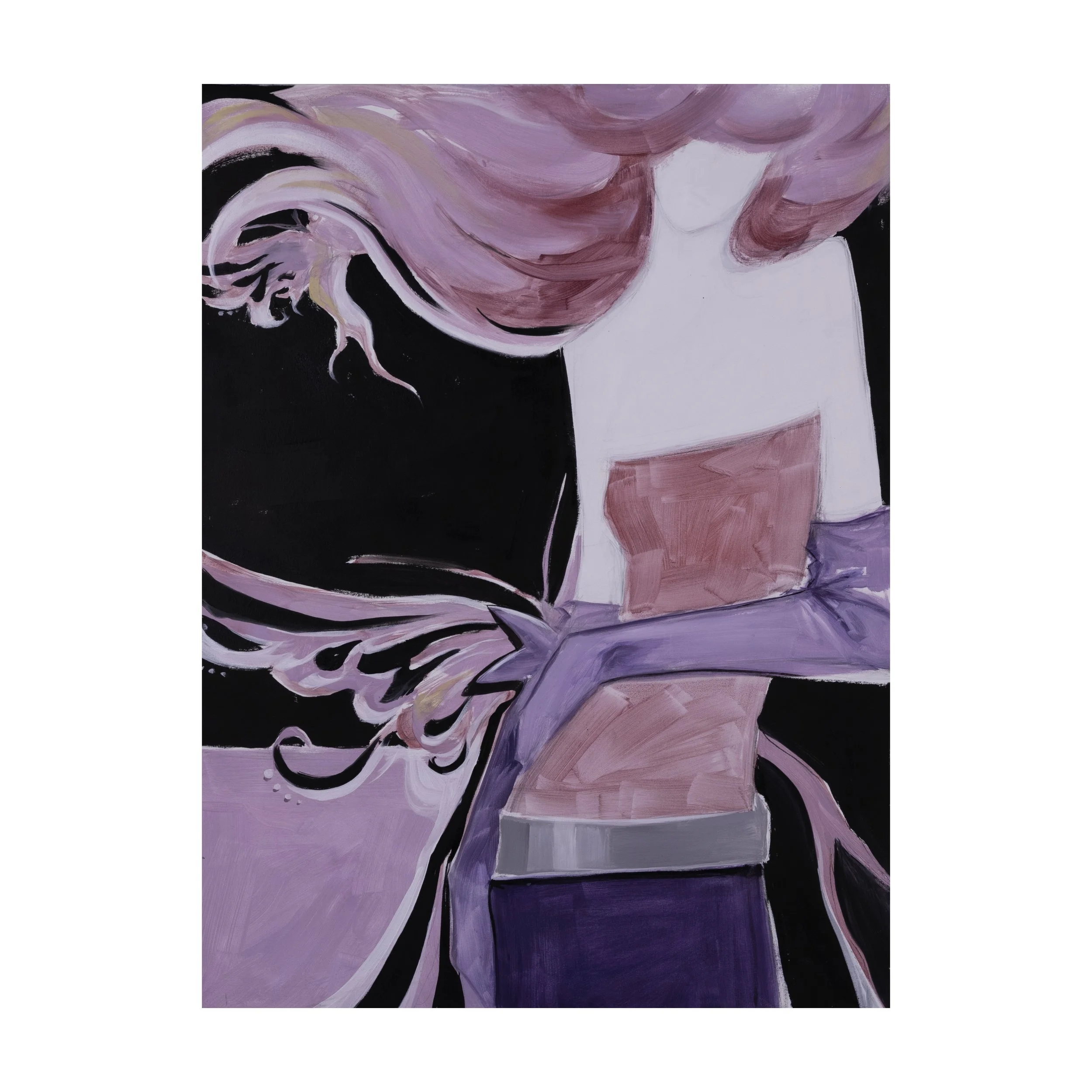 Purple Butterfly, 2025, oil on canvas — 30x40"