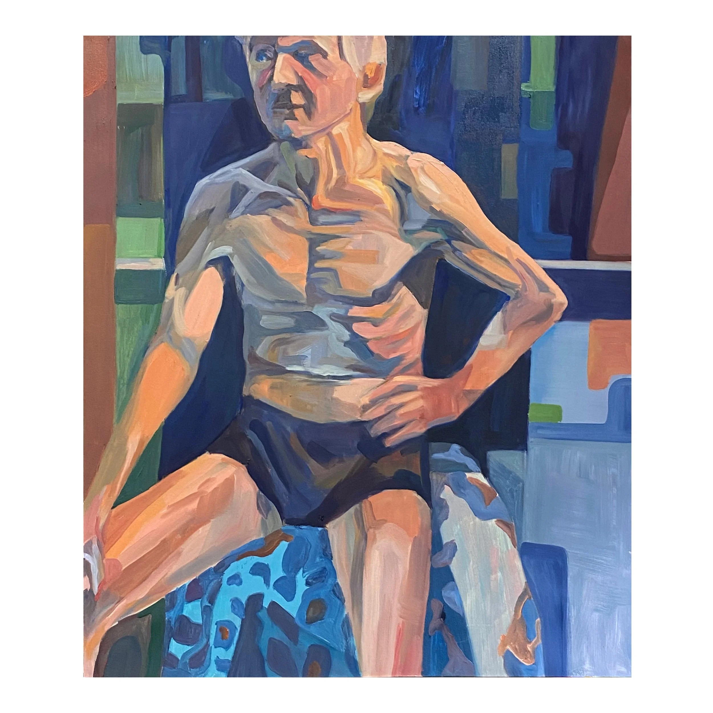 David, 2023, oil on canvas — 36x40"