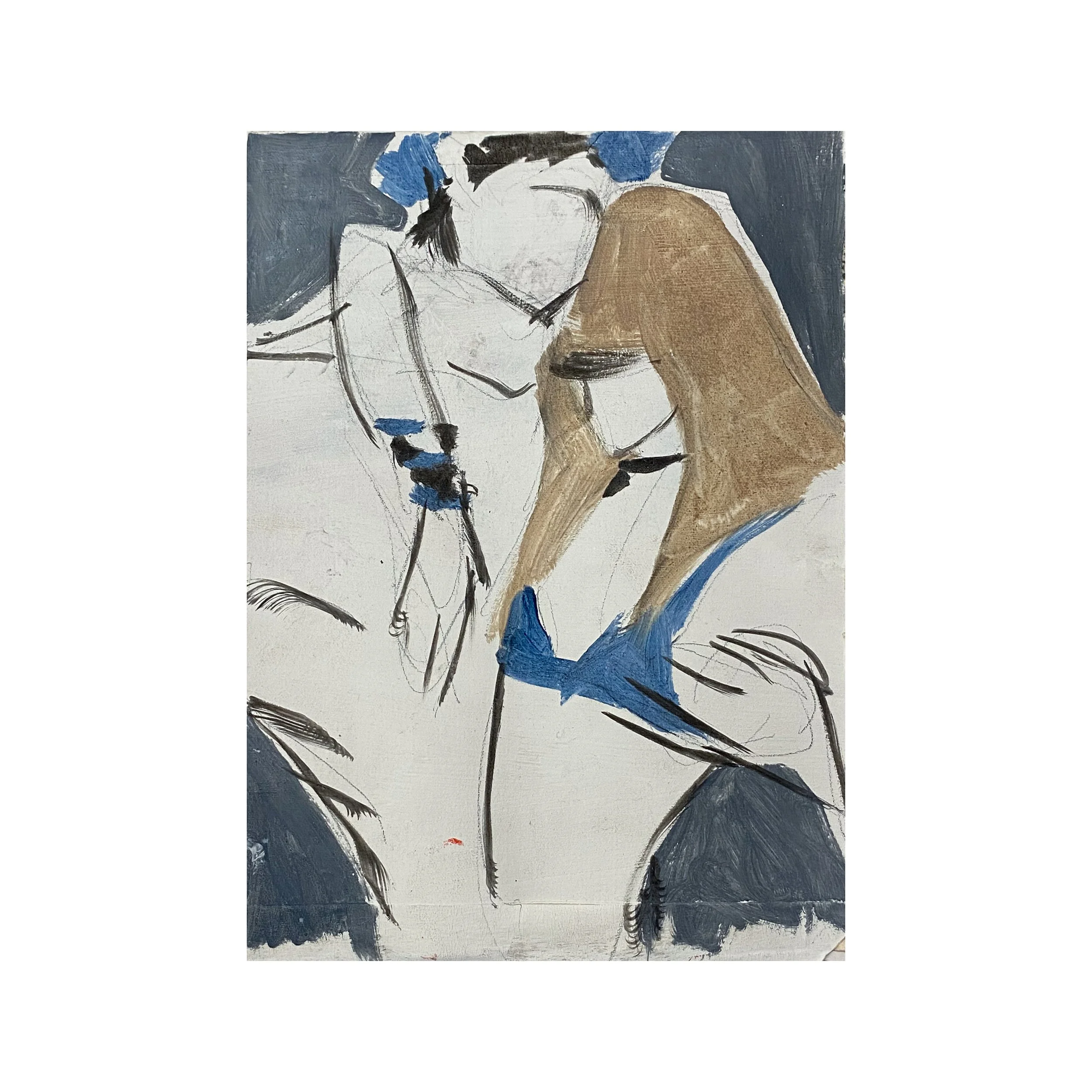 Policeman (study), 2025, oil on paper — 7x10"