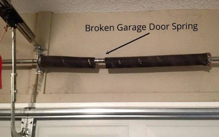 Garage door broken spring repair