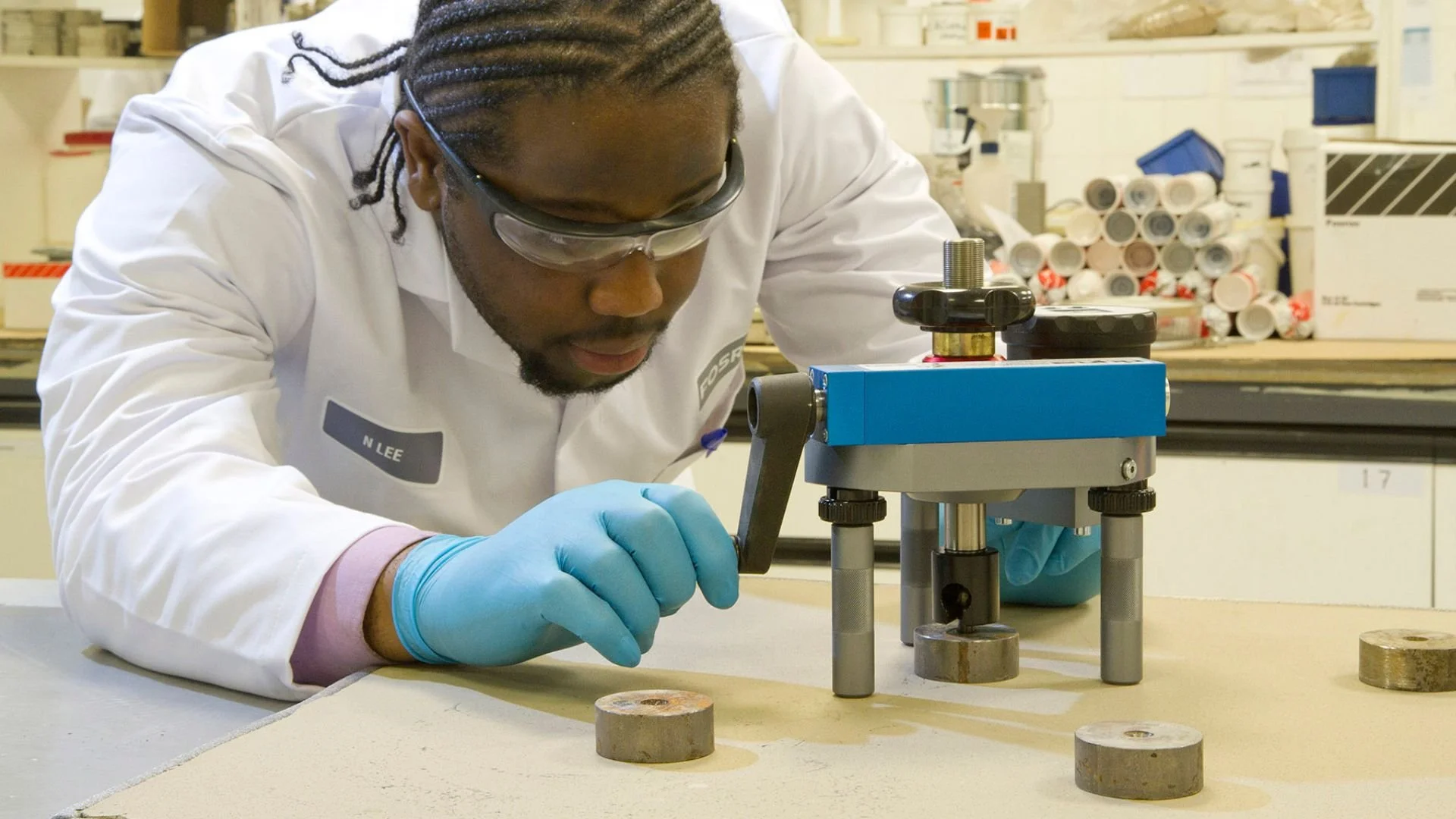 Chemical compliance testing carried out by cold-applied joint sealant manufacturer.