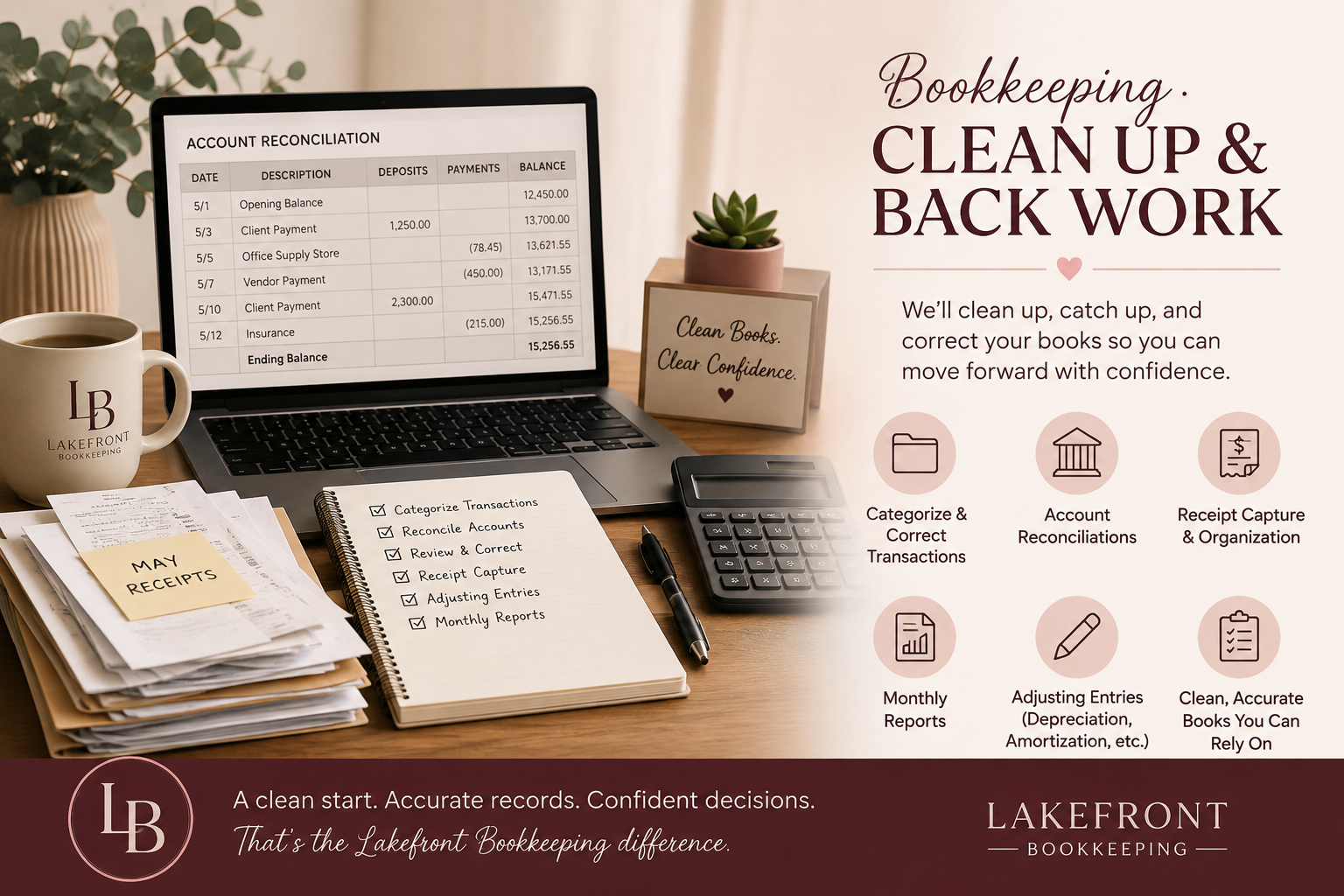 Bookkeeping Clean Up & Back Work