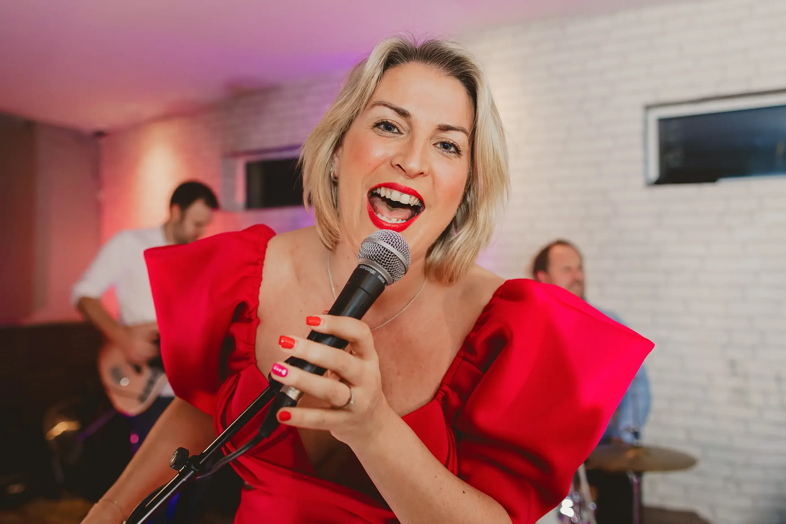 Behind the scenes photography for The Essential Party Band, practicing in Bournemouth, Dorset