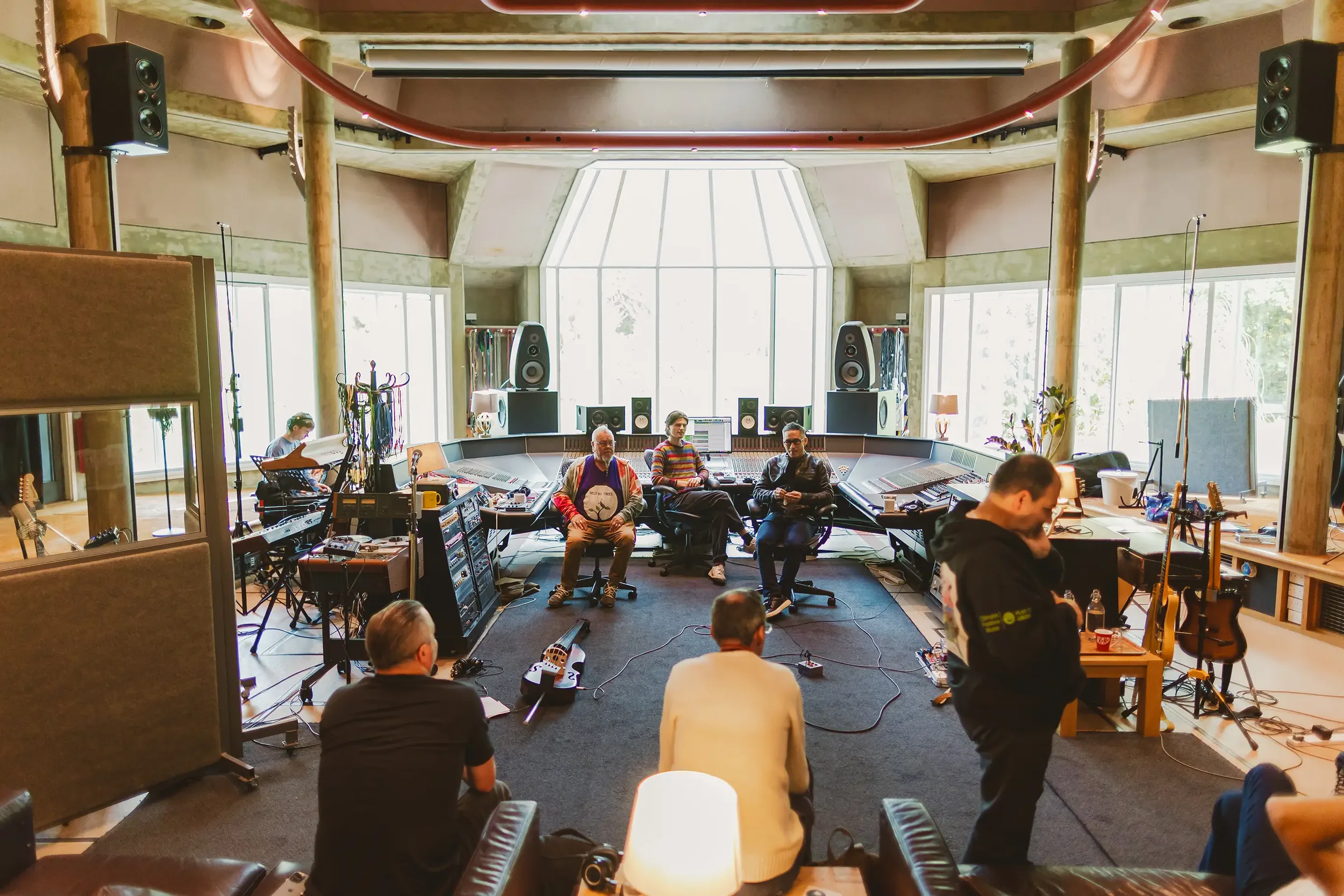 Behind the scenes photography of Held by Trees at Peter Gabriels Realworld Studios in Box, Wiltshire