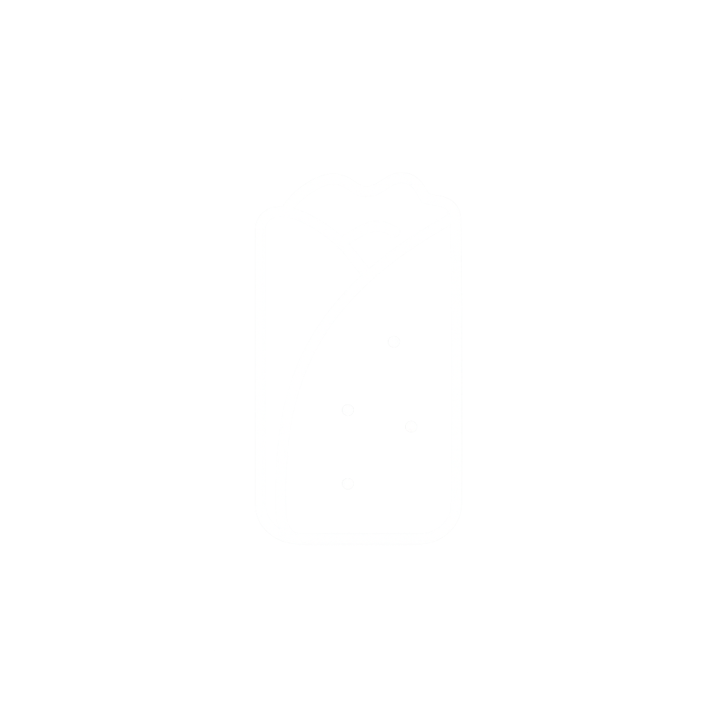Line drawing of a sealed cookie snack.