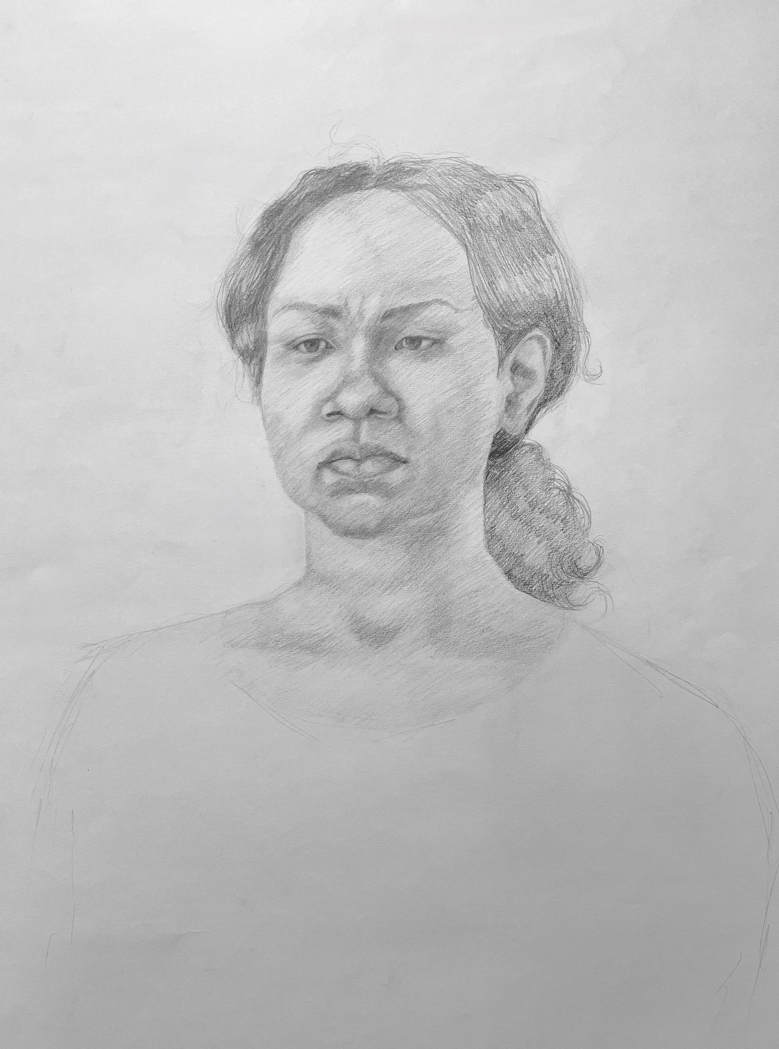 Antoinette. 3-week graphite drawing. 18 x 24 inches. (2025)