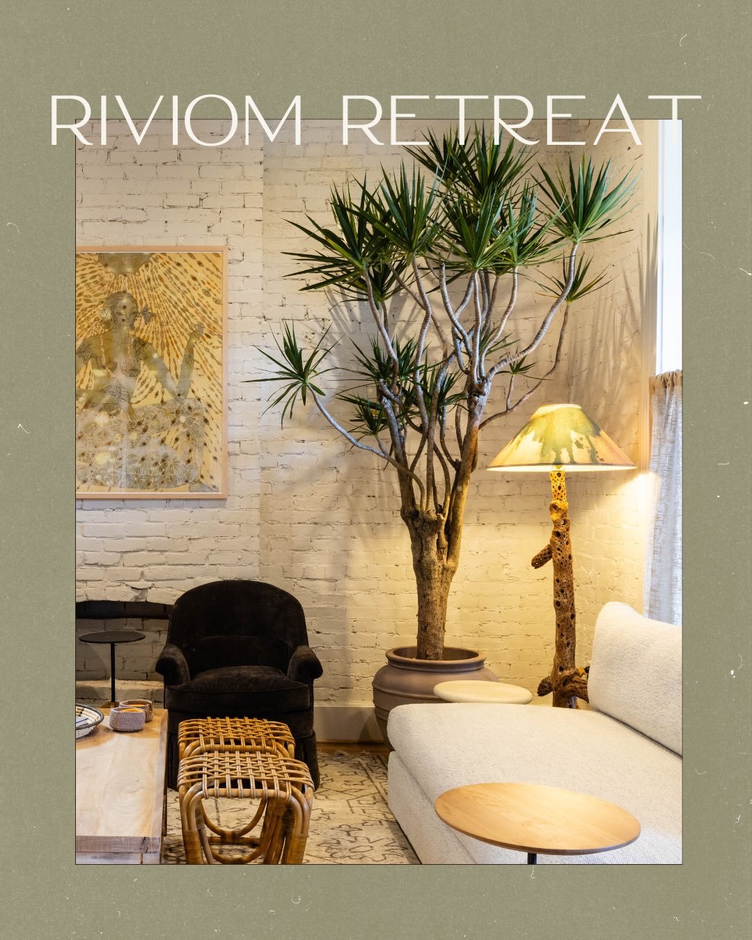 Project Highlight: Riviom Retreat 

When it comes to a wellness escape, this space embodies the idea that healing comes from harmony with the natural world. In order to bring the outdoors within, we incorporated a serene, wellness-driven plant palett