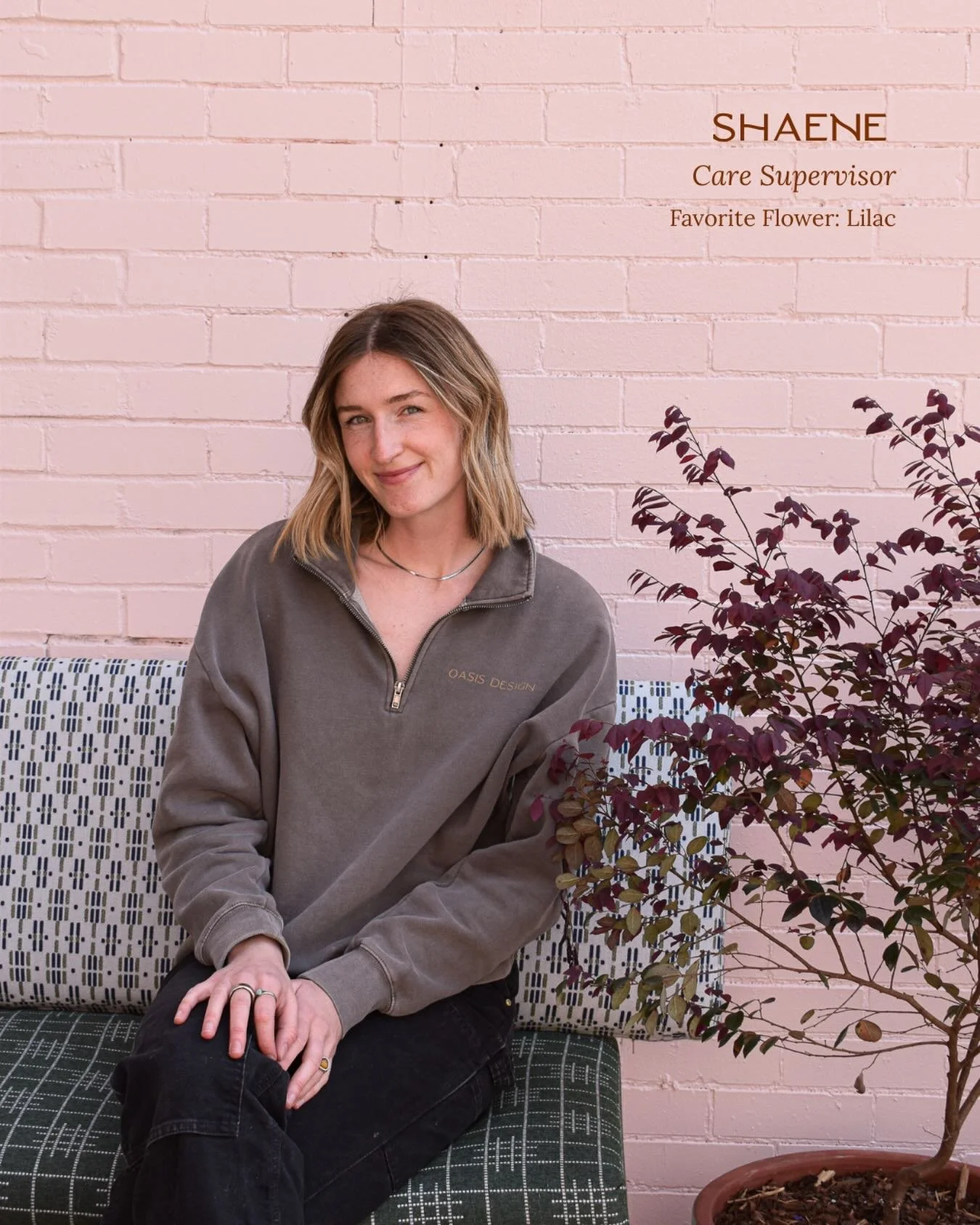 We&rsquo;re so excited to welcome Shaene (Shay-nuh)  as our new Care Supervisor at Oasis. With a background in urban forestry and horticulture, she brings a thoughtful, hands-on approach to plant care and client support.

Shaene manages all of our ma