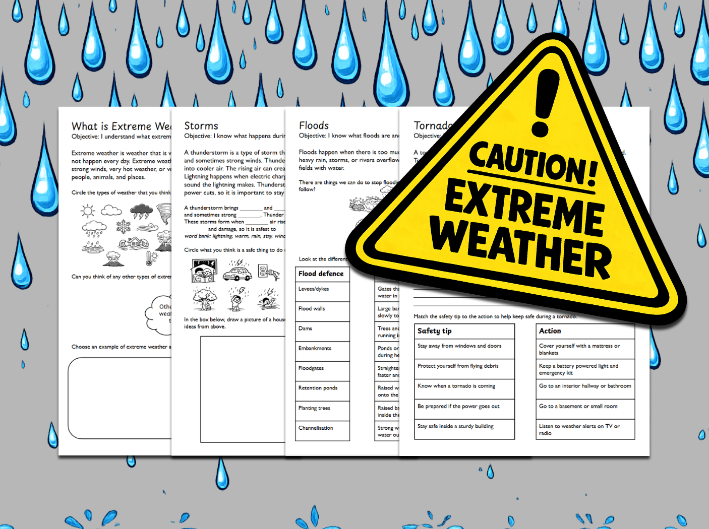 Extreme weather worksheets — Lumi