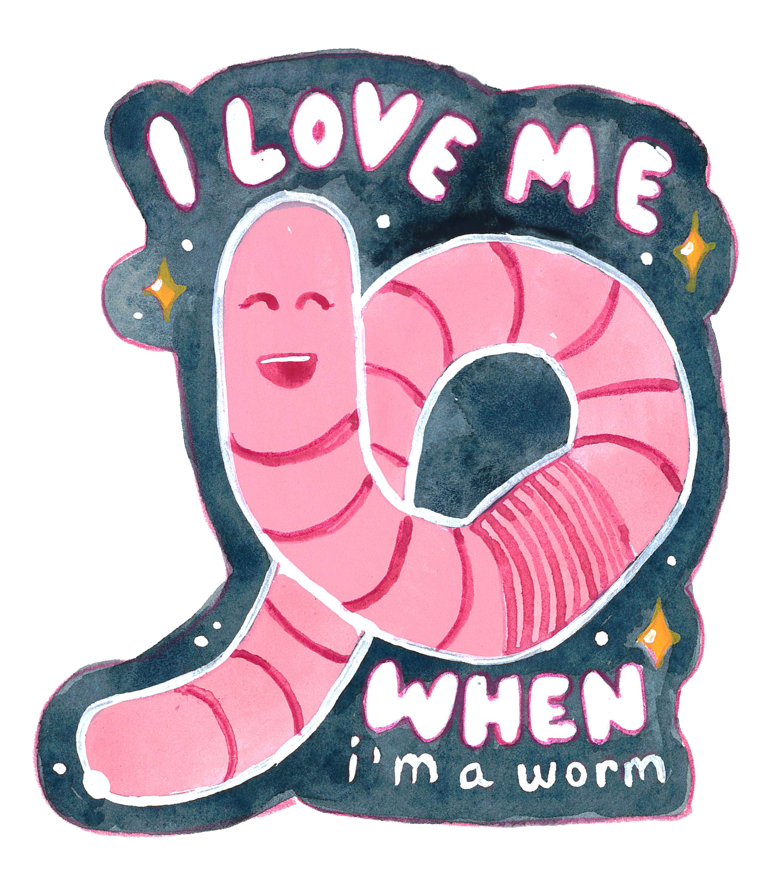 Radical Self Acceptance Worm Sticker