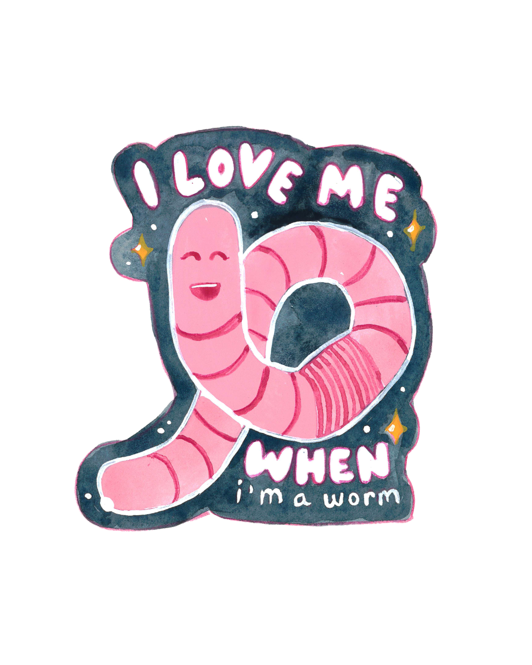 Radical Self Acceptance Worm Sticker
