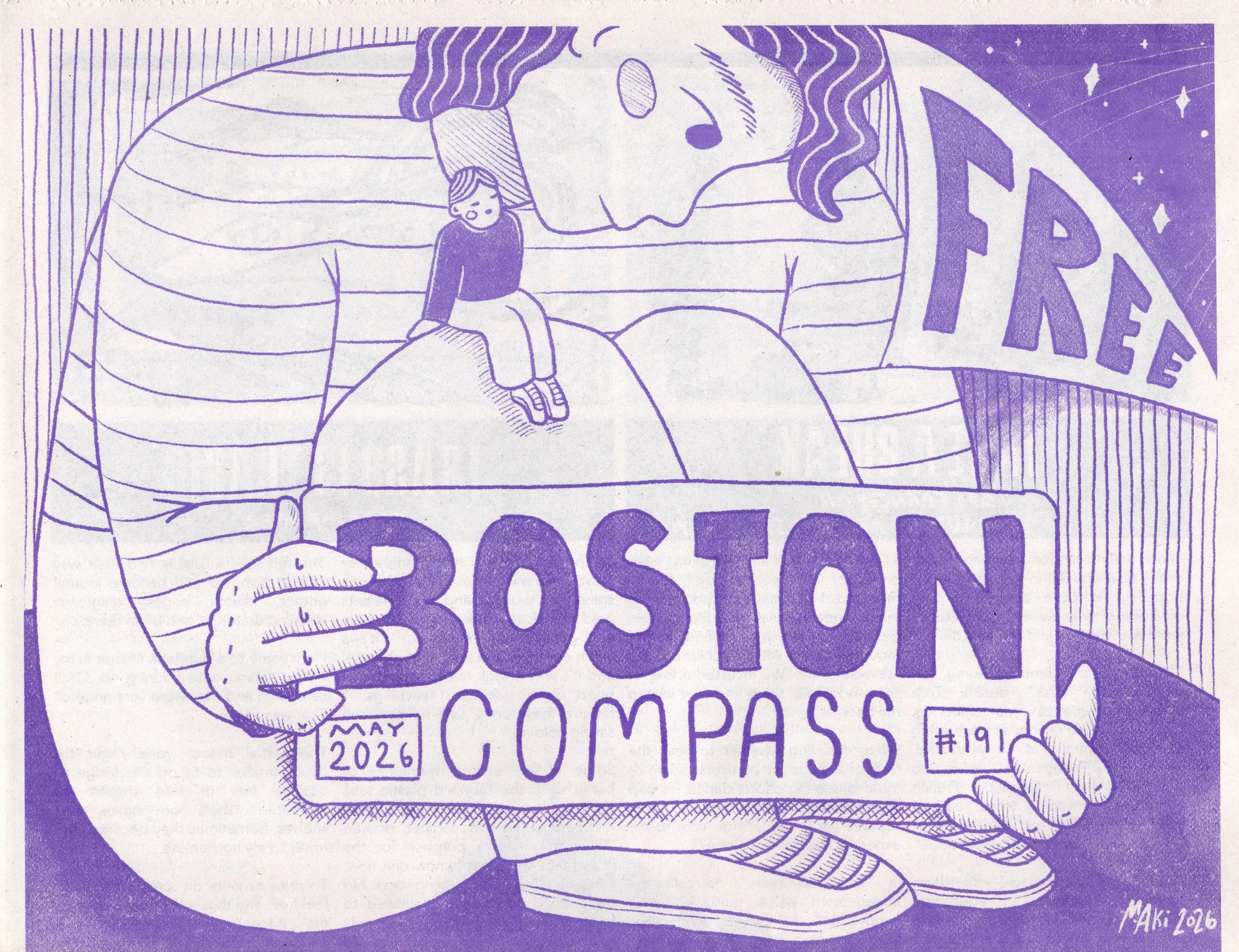 Boston Compass Newspaper Illustration