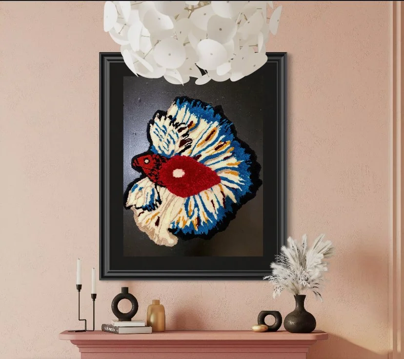 Surreal Betta fish a delicate yet vibrant tropical fish  that owns the ocean sea bed as it swishes it tail to the rhythm of the sea. 