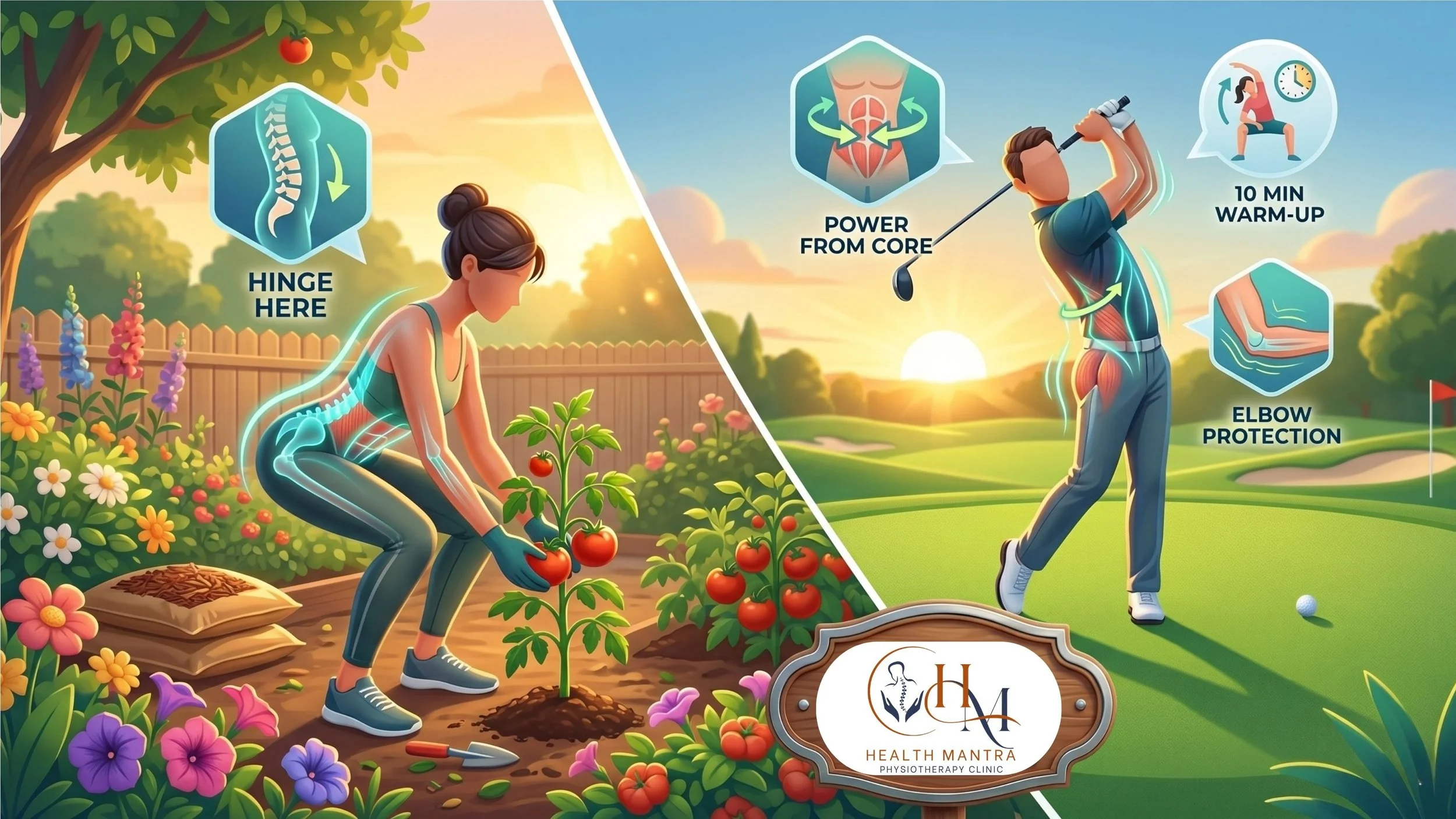 Weekend Warrior Syndrome: How to Prevent Injuries in the Garden and on the Golf Course health mantra physiotherapy clinic Mississauga