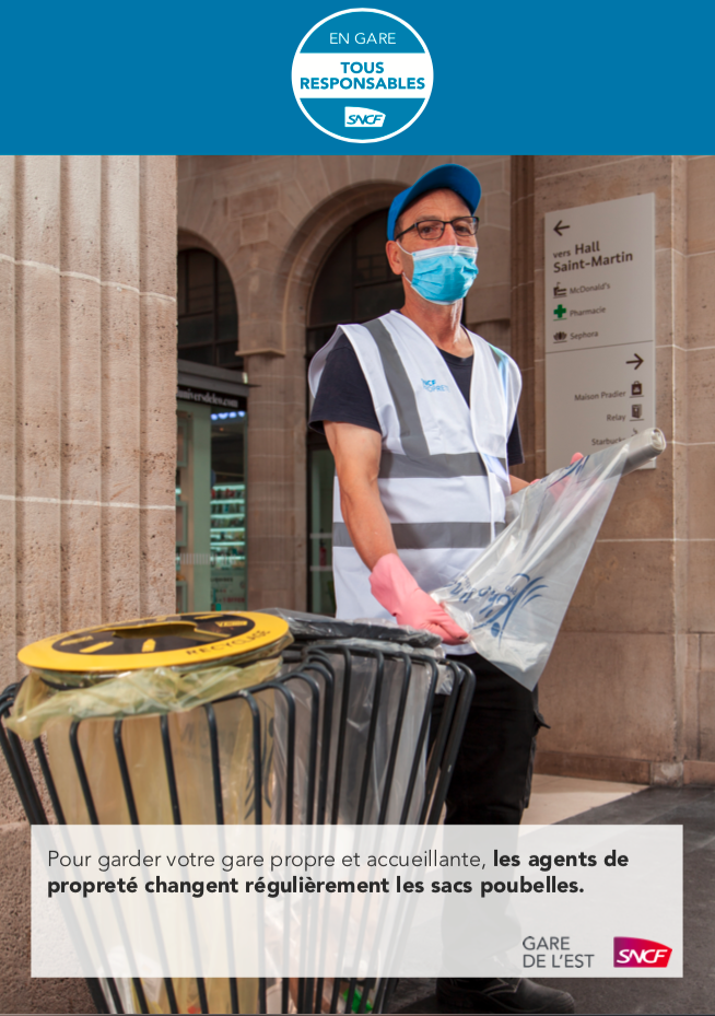 Campagne de valorisation du personnel pour la SNCF - Gare de l'Est.