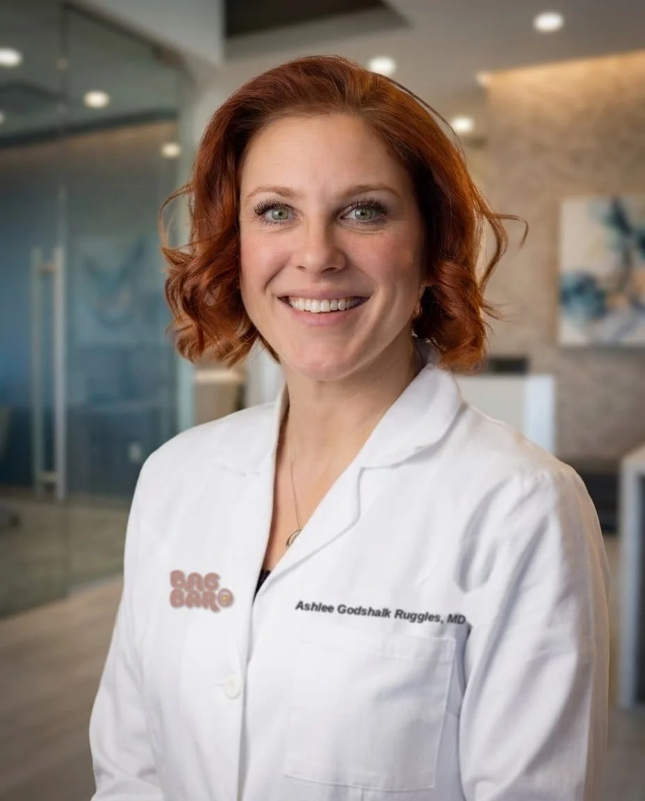 Dr. Ashlee Godshalk Ruggles MD FACS FASCRS, medical director Bag Bar LLC, board-certified colorectal surgeon, New Jersey
