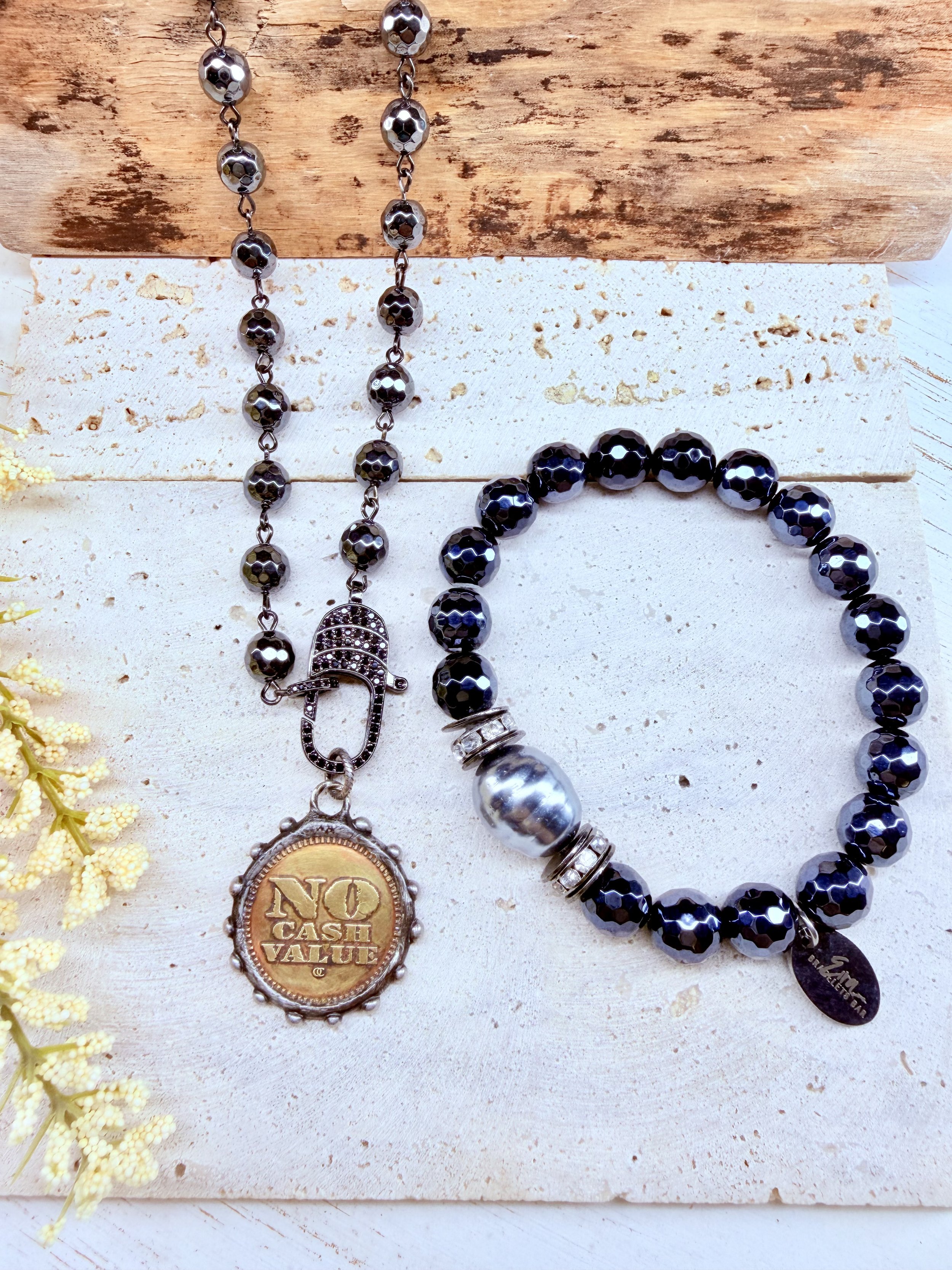 Hematite Link Necklace