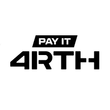 Logo with the text 'Pay It 4RTH' in black and white