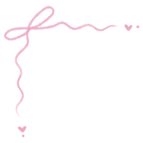 Handgezeichneter rosa Rahmen mit Herz und Schleife, um einen schwarzen Hintergrund