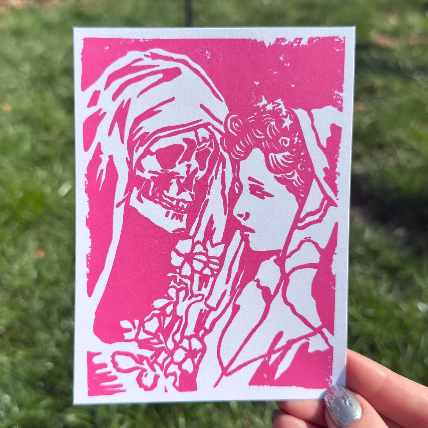 new prints dropping on my etsy soon !! 

The first two are scans of linocut prints and i love the texture that happens from the ink transfer 🫶🏻 

Which resonates with you the most 🧐?

#illustration #smallbusiness #artprints