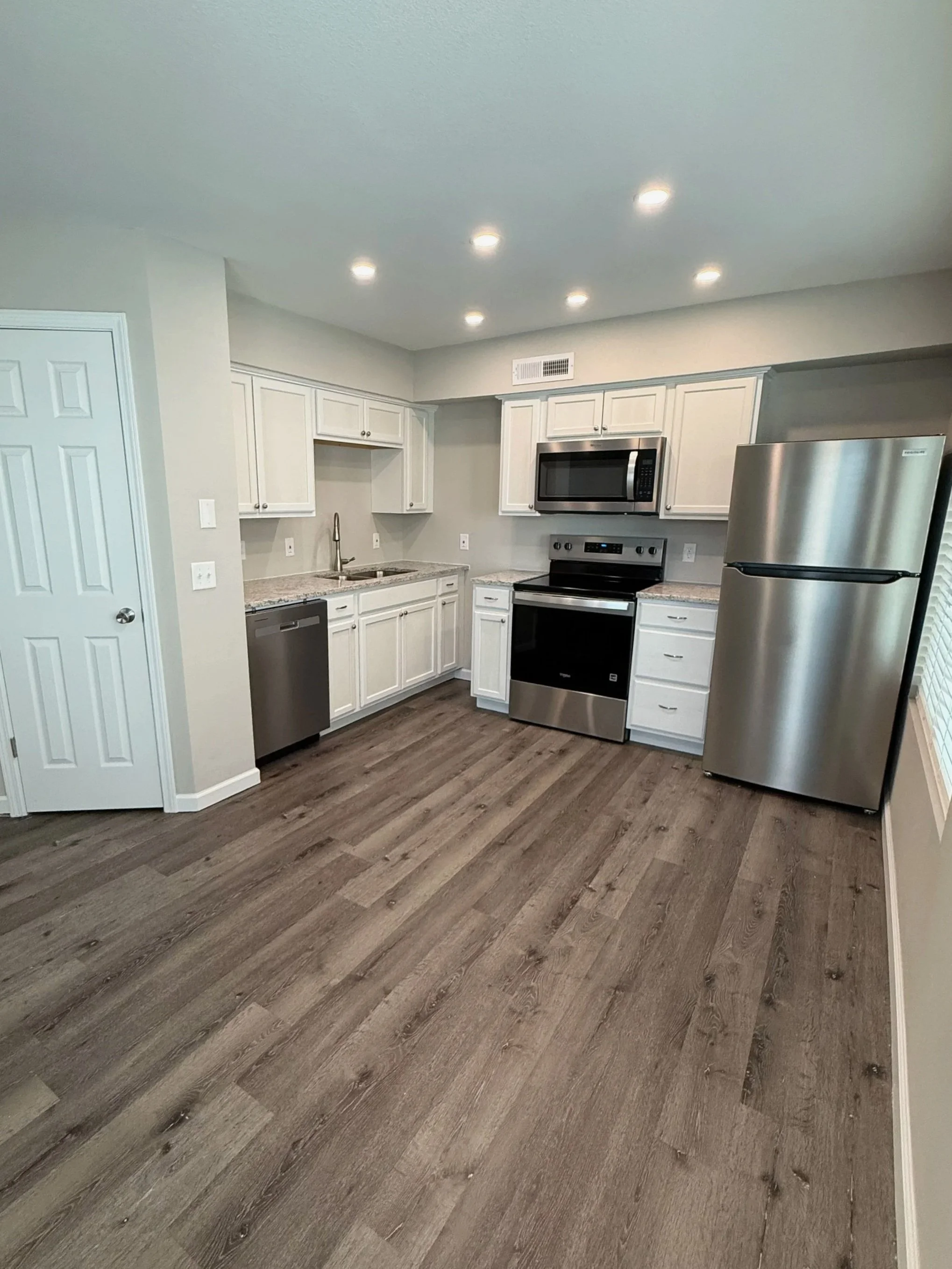 Updated kitchen with stainless steel appliances