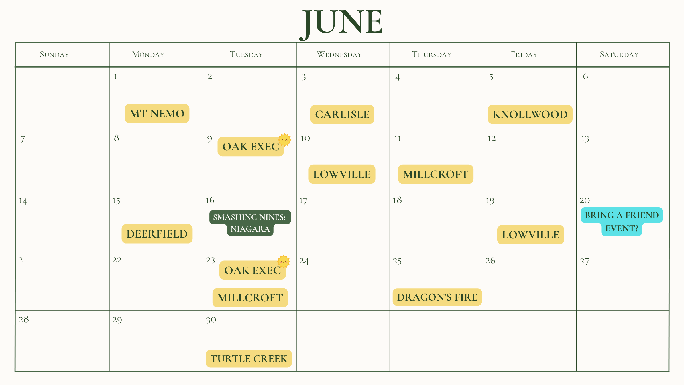 *These plans may take a mulligan if needed⛳