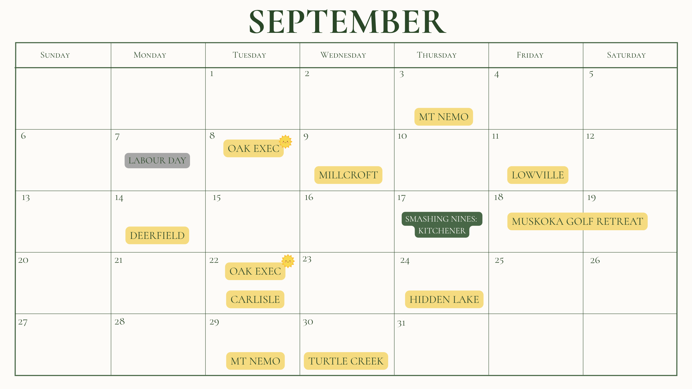 *These plans may take a mulligan if needed⛳