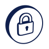 Padlock icon on a dark background.