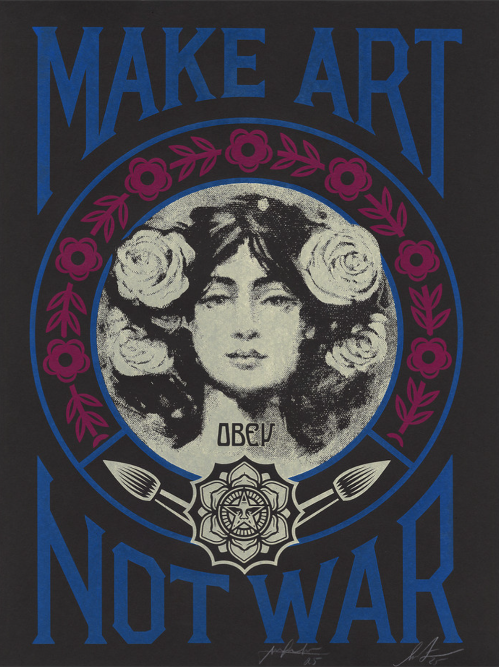 Shepard Fairey/Obey + Alfredo Gonzalez/Dofre 'Make Art Not War' (Black) Print Release Details